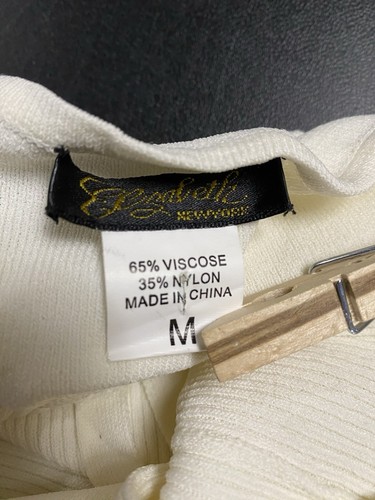 Elizabeth New York Damen Medium Elfenbein Trägertop mit Perlenstickerei um den Ausschnitt - Bild 3 von 7