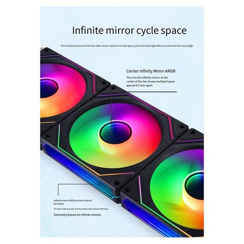 2X(Die Lüfterseite Des Prism 6Pro-Gehäuses Unterstützt ARGB Black E8B5)8493 - Photo 8/9