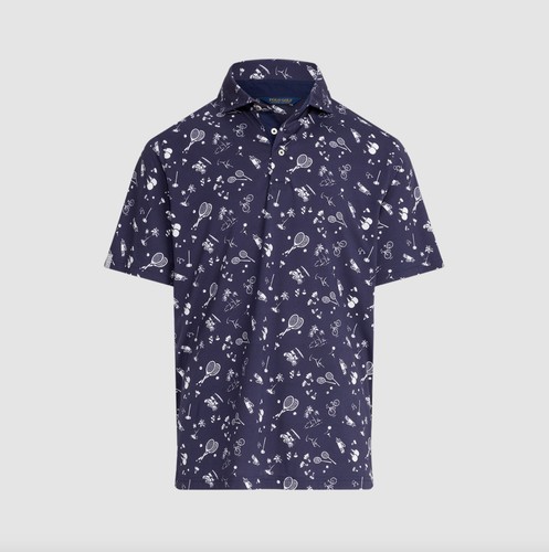 NWT Polo Golf Ralph Lauren Men Classic Fit Print Jersey Polo Shirt Size L - Picture 2 of 3