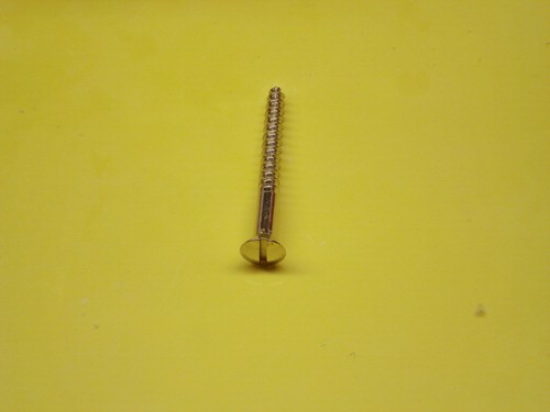 Ovalkopf-Holzschrauben mit Schlitz, verchromt, 1 3/4" 0,181" Durchmesser (#9 ?) 50 Stück - Bild 2 von 2