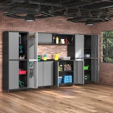 Garage Cabinet System Workshop Set 6 Pcs Rolling Tool Chest Tool Storage Cabinet