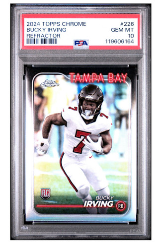 2024 Topps Chrome Bucky Irving Refractor Rookie RC #226 Buccaneers PSA 10