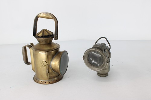 F Antique Powell & Hammer New 75 Car Lamp, Brass Clear/ Green/ Red Train Lamp - Picture 4 of 23