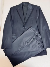 Burberry Black Label Tuxedo Suit Mens Formal Black Slim Fit Used