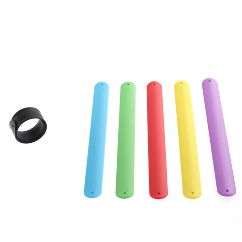 6 Piezas Arco Iris Bandas de Bofetada Pulseras de Bofetada a Granel Pulseras de Bofetada Hágalo Usted Mismo Pulsera a Presión - Imagen 3 de 12