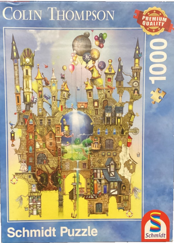 Schmidt 1000 pc Castle in the Air by Colin Thompson Jigsaw Puzzle Rare Vintage