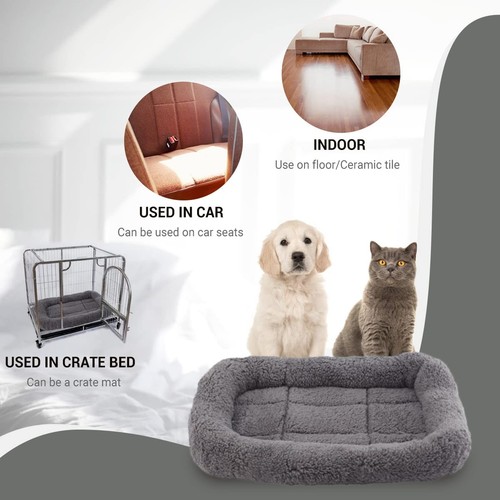 Small Cat Bed Mat Plush Pet Cushion, 15" x 10" Cat Pad with Cozy Pillow Aroun... - Picture 4 of 6