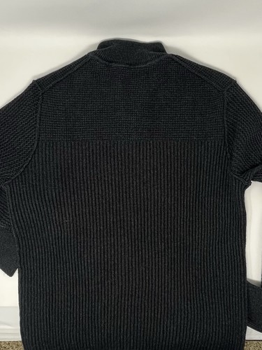 Tommy Bahama Men's XL Dark Gray Lightweight Herringbone Quarter Zip Sweater (S) - Picture 2 of 7