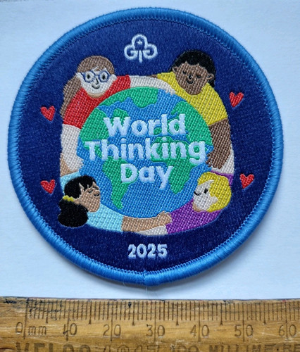 Girlguiding World Thinking Day 2025, cloth badge, new