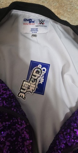 Giacca viola con paillettes linea gesso Bianca Bel-Air EST (2XL) - Foto 4 di 6