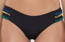 Soluna Women's Black Summer Solstice Full Moon Side Tab Swim Bottom Size XL