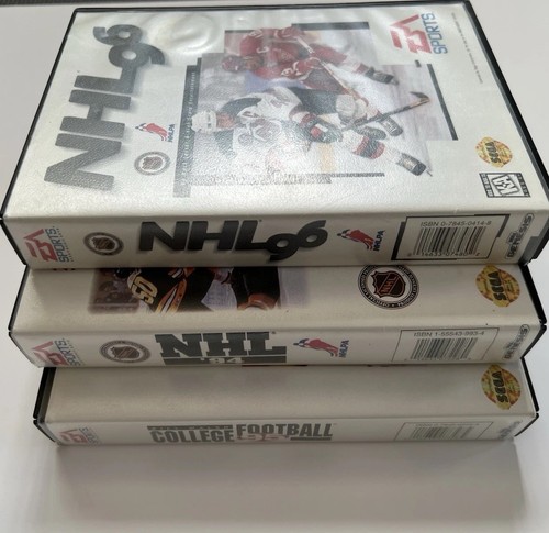 Sega Genesis Video Game Lot NHL 94, 96 & Bill Walsh College Football 95 CIB - Picture 7 of 10