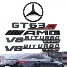 Für Mercedes GT63S AMG V8 BITURBO 4MATIC+ X290 Stern Hinten Emblem Aufkleber Für Mercedes GT63S AMG V8 BITURBO 4MATIC+ X290 Stern Hinten Emblem Aufkleber