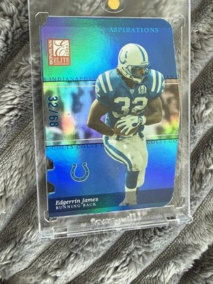 2003 Donruss Elite Aspirations #22 Edgerrin James COLOR + JERSEY # Match 32/68