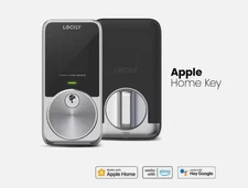 Lockly PIN Genie Pro Zeno Series Satin Nickel Deadbolt WiFi Smart Lock Apple