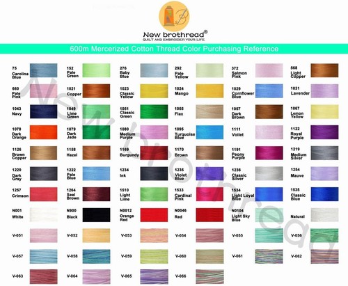 18 Options Multi Purpose 100 Mercerized Cotton Thread 50S 3 600M Each Spool - Picture 6 of 7