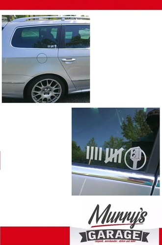 2x Blitzer Strichliste Aufkleber 55x145mm R & L - Tuning FUN JDM DUB CAR Sticker - Picture 2 of 37