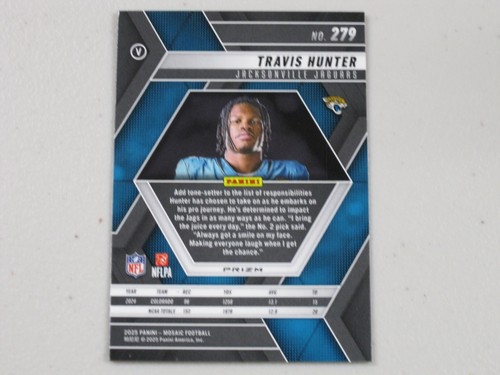 2025 Panini Mosaic Variation Red Mosaic Prizm #279 Travis Hunter Rookie RC - Picture 2 of 2