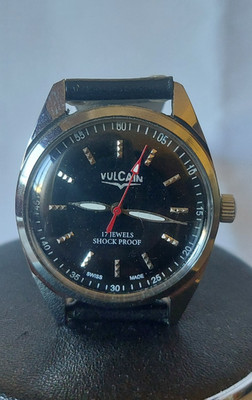 Vulcain manual winding cal. St-96 by FHF Swiss made black