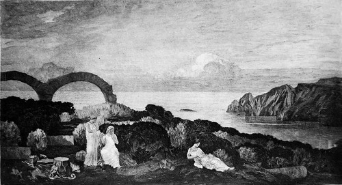 ANTIKER TRAUM (von René Ménard) - Großer Kunststich 19. Jahrhundert - Bild 1 von 2