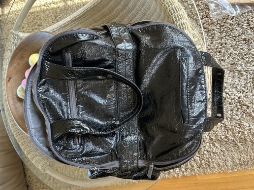 Matt & Nat Vegan Black Double Dome Japanese Paper Shoulder Bag - Picture 6 of 14