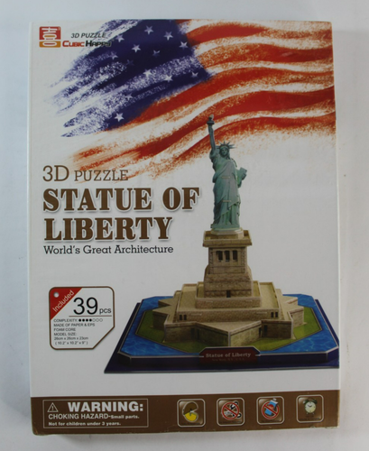 3D Puzzle - 39 Pieces Statue of Liberty Symbol of Freedom USA Cubic Happy NEW - Picture 1 of 2