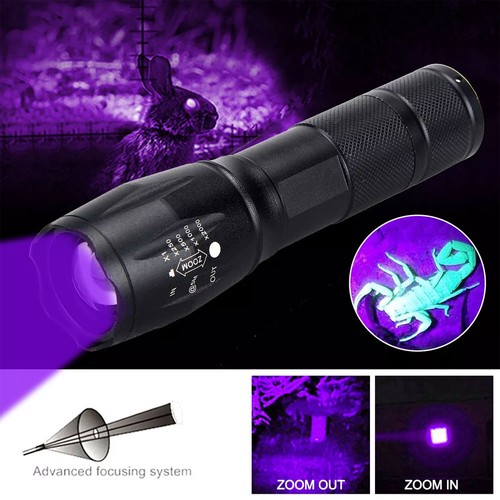 2 Piezas 120000lm 2 Modos Luz UV LED Luz Negra Linterna Ultravioleta Lámpara - Imagen 8 de 11
