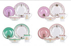 Disney Princess 16-Piece Ceramic Dinnerware Set | Tiana, Rapunzel, Aurora, Mulan