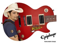 Brad Paisley Epiphone Autographed Custom Photo Graphics Guitar ACOA