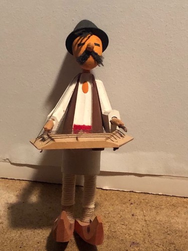 Vintage Wooden Miniature Musician Figurines European - Picture 5 of 5