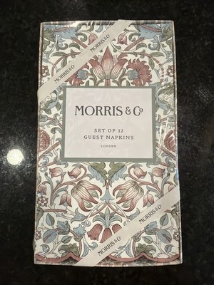 William Morris & Co. Paper Napkins Set Of 32 Guest Napkins Lodden Print