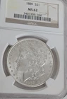 1889-P Morgan Silver Dollar $1 MS62 NGC Certified