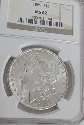 1889-P Morgan Silver Dollar $1 MS62 NGC Certified