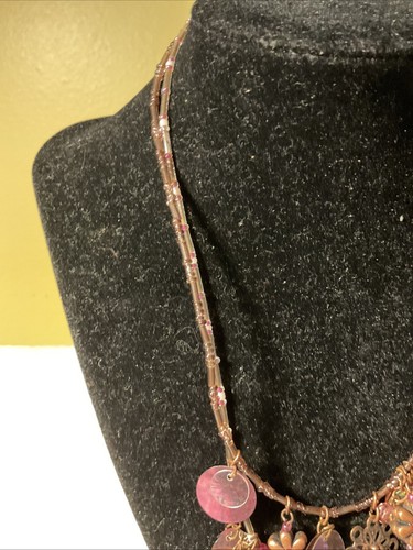 Necklace lightweight pink gold sparkles - Picture 5 of 8