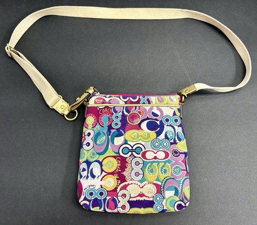Bolso Bandolera Coach Signature Amapola Multicolor C Graffiti - Imagen 10 de 24