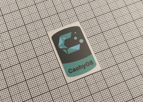 5 x Black & Green CachyOS Linux Stickers For The Computer Case 18 x 28 mm