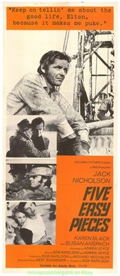 FIVE EASY PIECES MOVIE POSTER JACK NICHOLSON Australian Daybill Size 13x30 In.