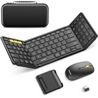 Foldable Keyboard and Mouse, Folding Bluetooth Keyboard Combo, 2.4G + BT5.0 x...