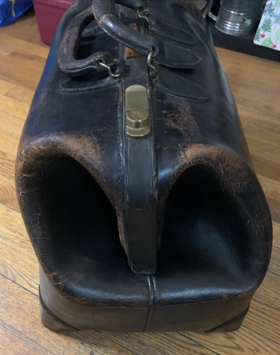 Antique Belber Traveling Goods Genuine Leather Doctor Bag - Picture 4 of 19