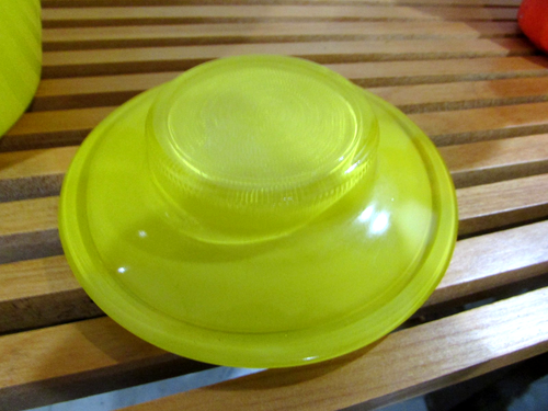 Vintage Bartlett Collins Cookie Jar w/ Lid Yellow With Orange Daisy 1960s - Picture 4 of 8