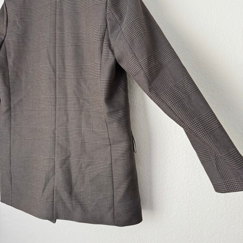 NWT H&M Women's Double Breasted Blazer Coat Career Workwear Checkered Size XS - Picture 10 of 11