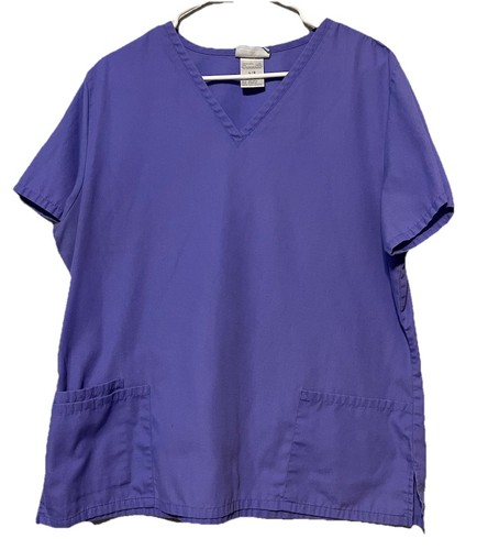 Damen SB Scrub Top Größe L Lila Pullover V-Ausschnitt