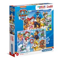 Clementoni Puzzle 2X60 Teile Super Color 4A+ Paw Patrol (27X19Cm)