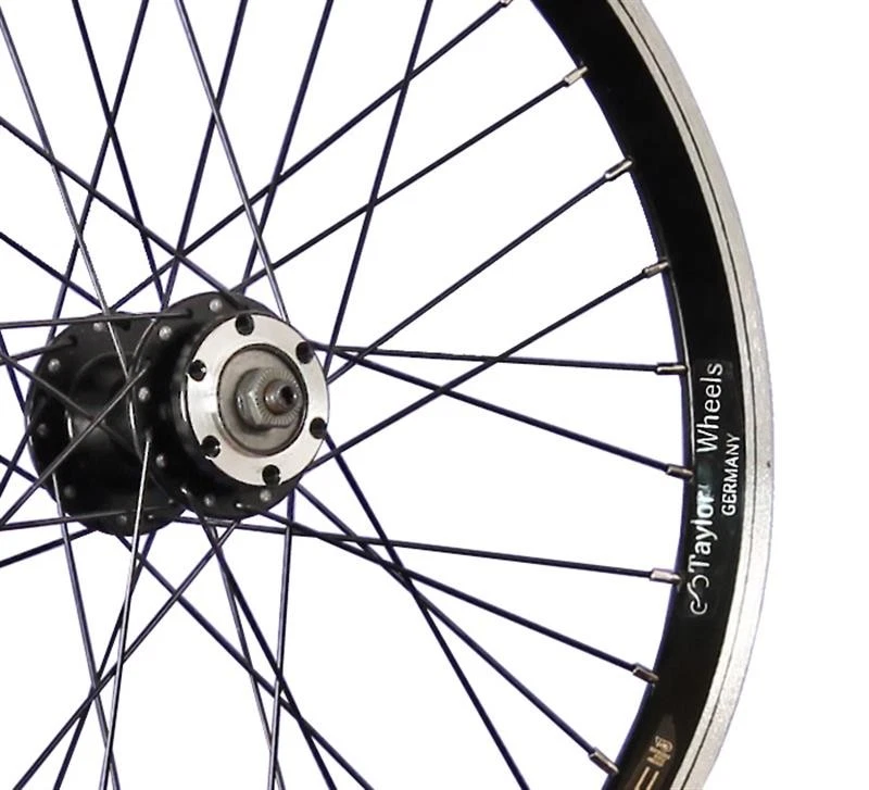 Laufrad 20 Zoll Vorderrad Fahrrad Faltrad Hohlkammer vorn 6 Loch Disc schwarz - Bild 2 von 4