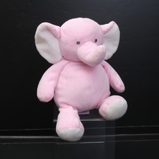 Carters Pink Elephant Rattle Baby Stuffed Animal Plush Toy 2014 Sewn Eyes