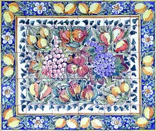 Kitchen Backsplash, Italian Classic, Made to Order Ceramic Tiles Wall Mural