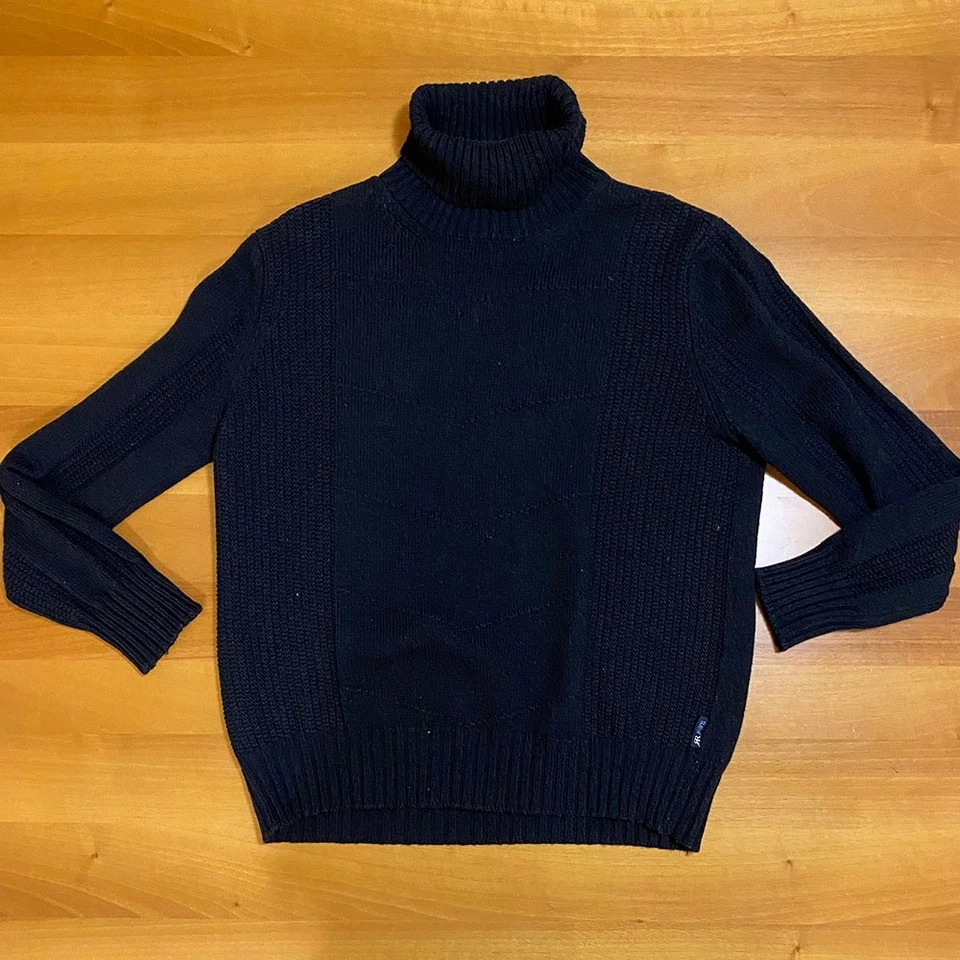 Cerruti Jeans Maglione Dolcevita Accollato Collo Alto Nero Classico Elegante - Imagen 4 de 4