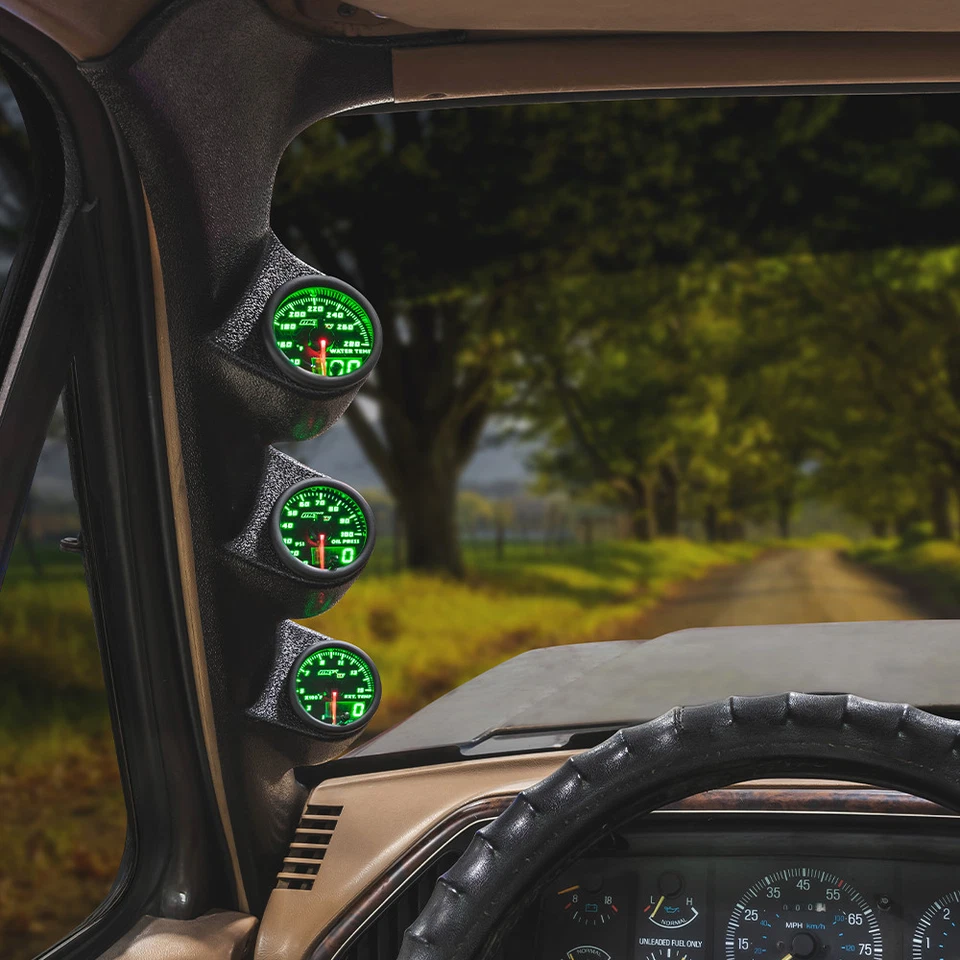 Medidores de temperatura MaxTow óleo PSI, temperatura da água e trans + pod para 87-91 Ford F-Series - Imagem 2 de 4