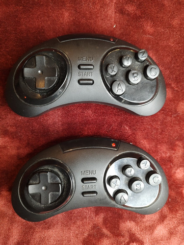2 Sega Genesis Wireless Remote Controller For Sega Genesis Classic Game Console - Picture 1 of 11