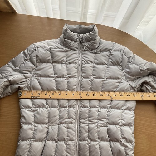Marton 600 Fill Gray Quilted Puffer Jacket Women’s Size XS Standup Collar - Picture 5 of 7